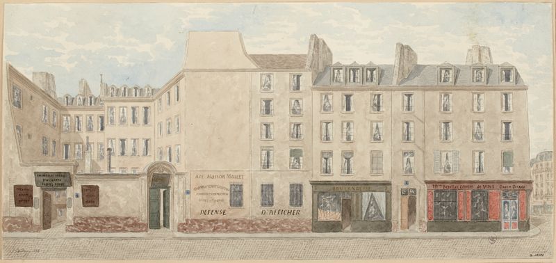 Architecture scene by Jules Gaildrau, medium unknown
