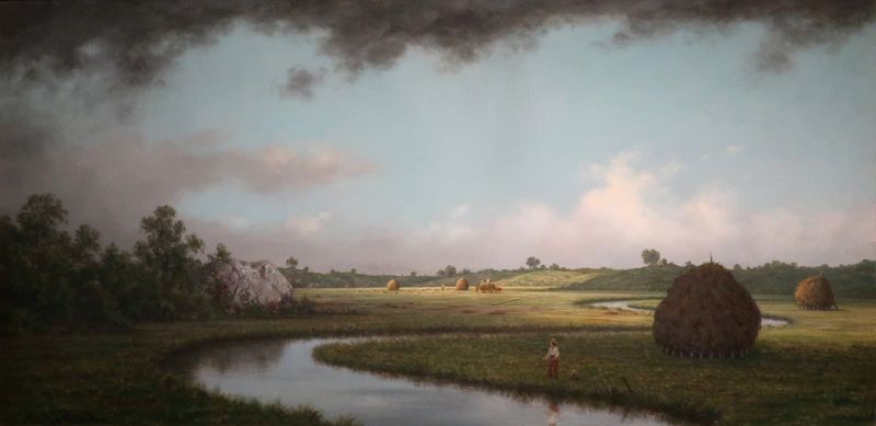 Newburyport Marshes, Approaching Storm de Martin Johnson Heade, óleo sobre lienzo