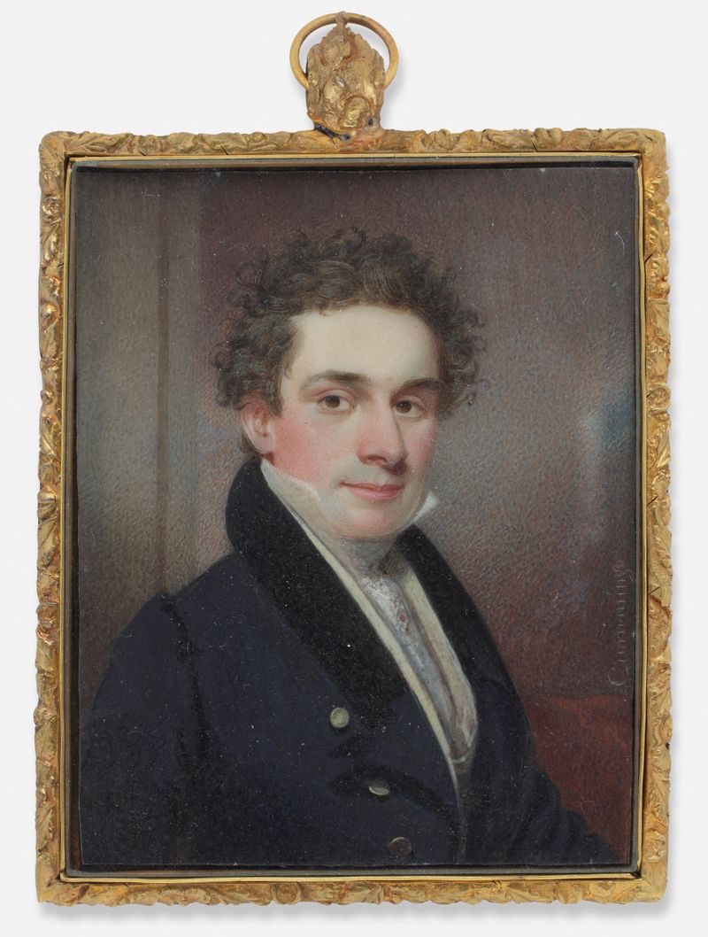 Retrato de un caballero en marfil por Thomas Seir Cummings
