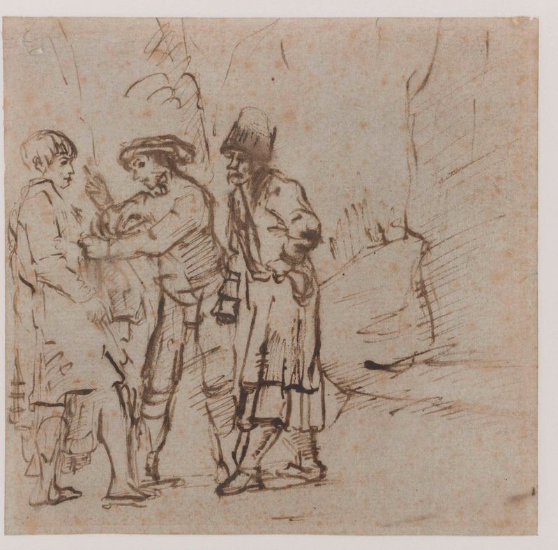 Joseph Threatened by his Brothers, oil on canvas by Willem Drost, showing brothers confronting Joseph.