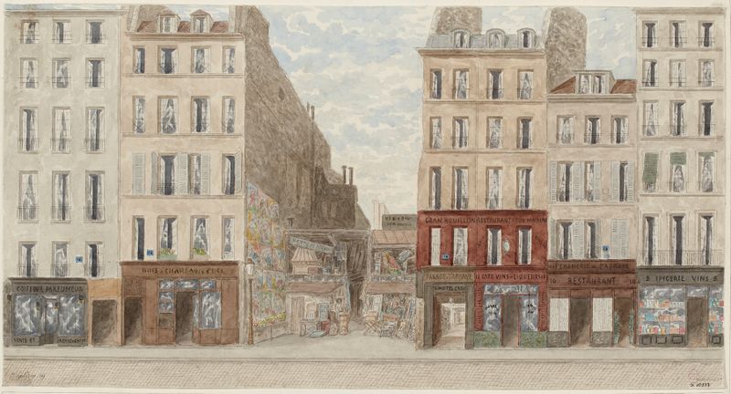 Architecture scene by Jules Gaildrau, Impressionism