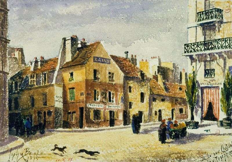 La rue de Chaillot et l’avenue Joséphine, óleo sobre tela de Sarah Sophia Beale