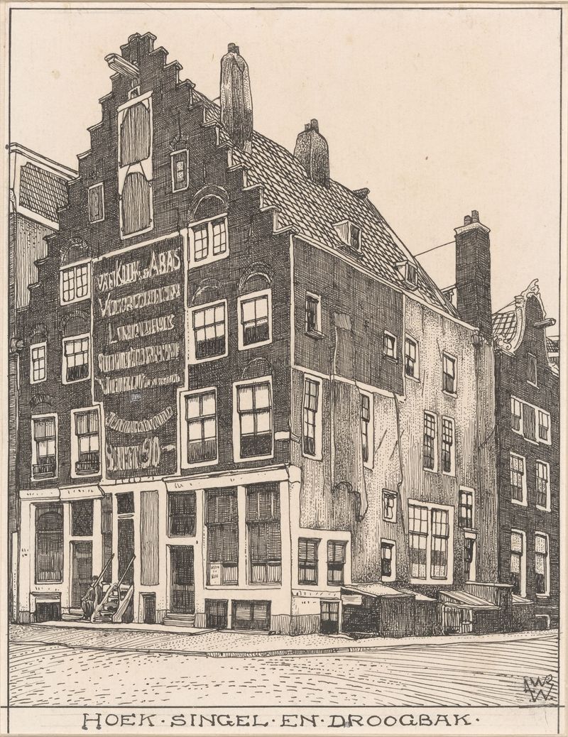 Arquitetura de Het Spaanse Huis, óleo sobre tela de Willem Wenckebach