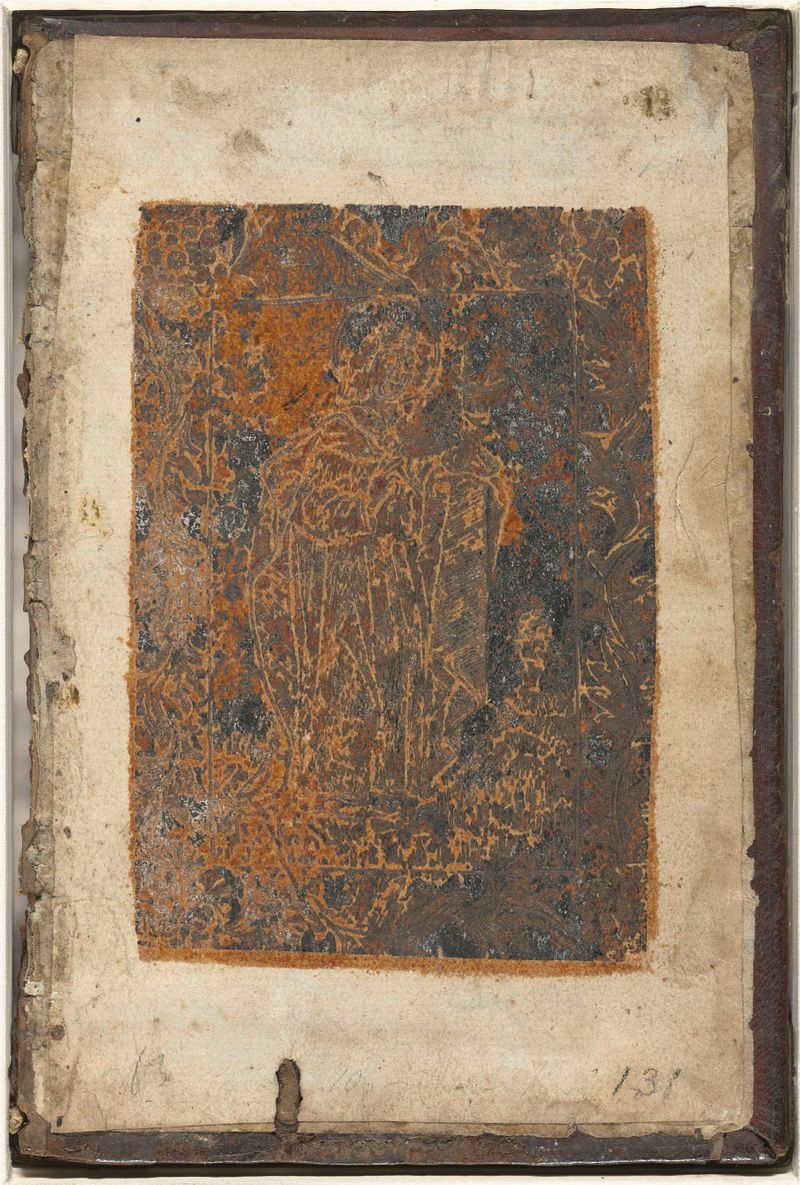 Johannes de Evangelist, óleo sobre lienzo de Unknown Artist, que representa una figura en túnicas índigo y doradas
