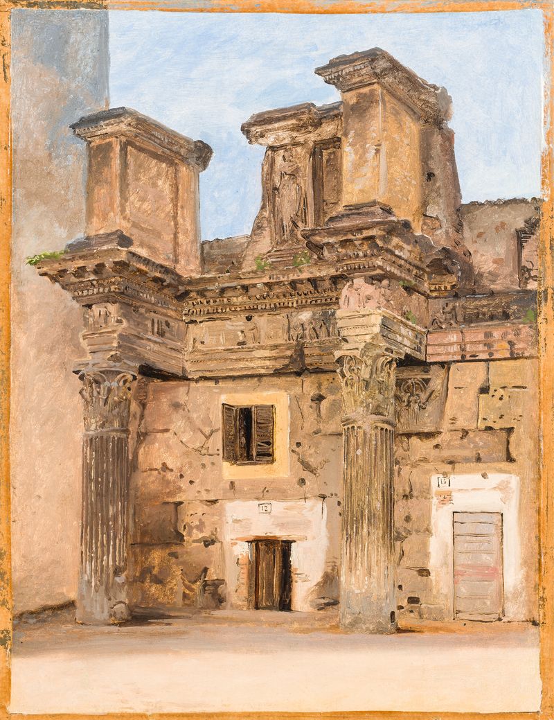 Architecture of The Temple of Minerva by Constantin Hansen, 1840, medium unknown