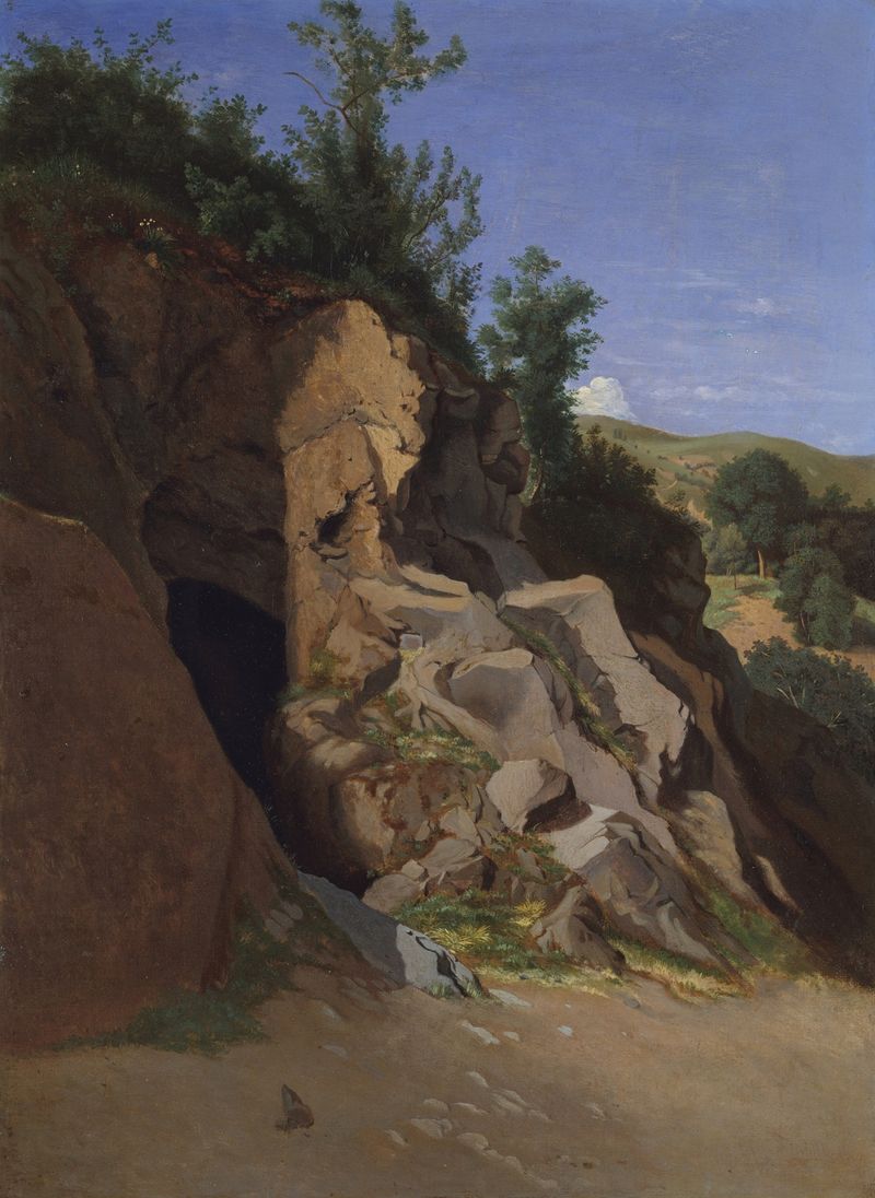 Landscape with a Cave, oil on canvas by Théodore Caruelle d'Aligny
