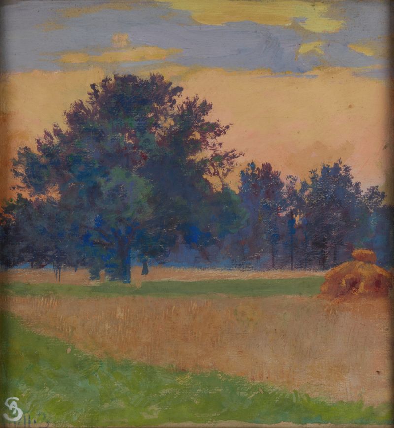 Paisagem ao crepúsculo com tons suaves, de Ambroży Sabatowski, 1903