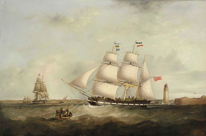 The ‘gazelle’ Entering The Mersey, óleo sobre lienzo de Samuel Walters
