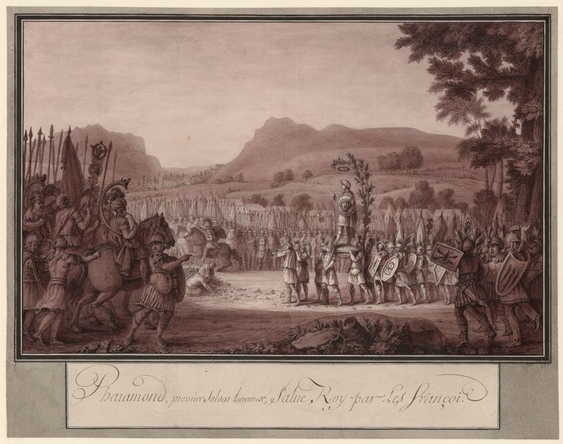 Historical scene featuring a soldier in light and shadow, by Jean Jacques Lequeu