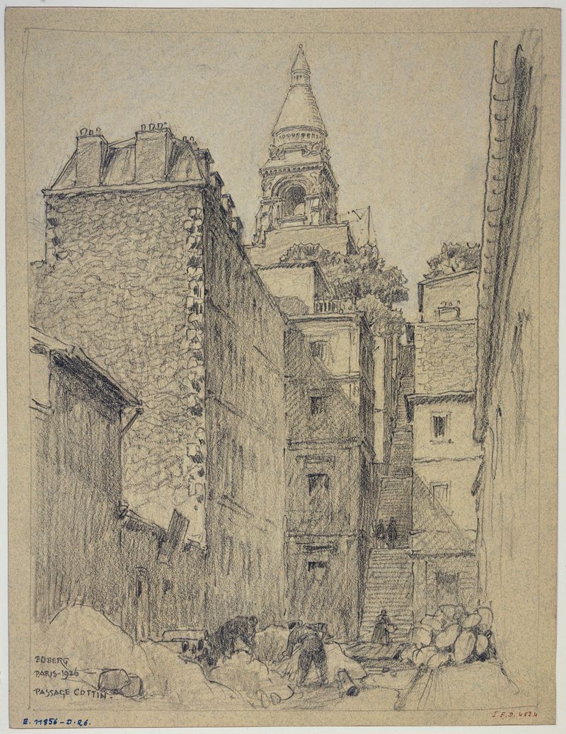 Arco e folhagem em Le passage Cottin de Ferdinand Boberg, 1926, meio desconhecido
