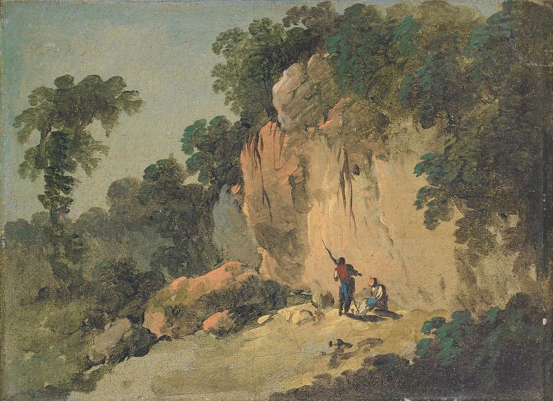 Pastoral landscape by Jean-Baptiste Pillement, Rococo style