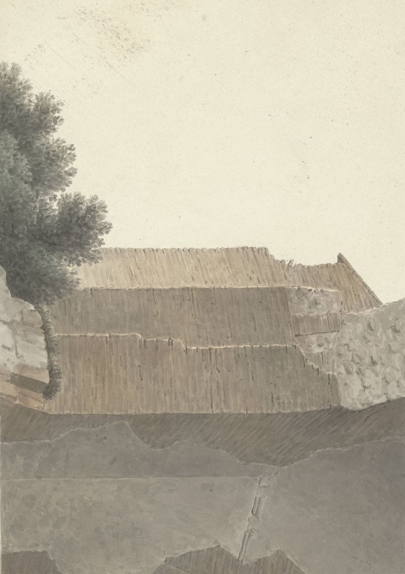 Vault of the Temple of Minerva Medica in Rome, oil on canvas by Josephus Augustus Knip