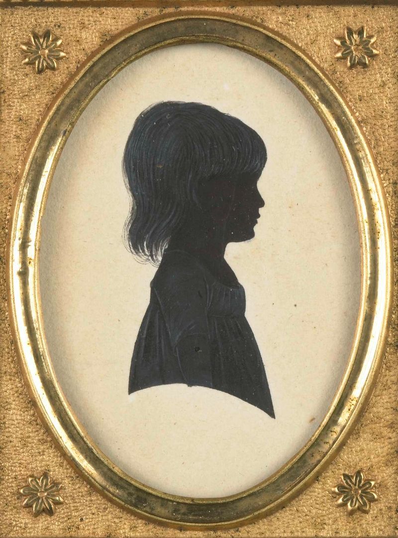 Retrato de uma menina desconhecida, meio papel, Unknown Artist