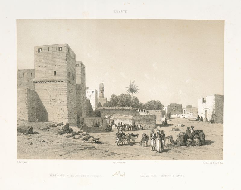 Bâb-En-Nasr by Prosper Barbot, oil painting depicting a grand archway