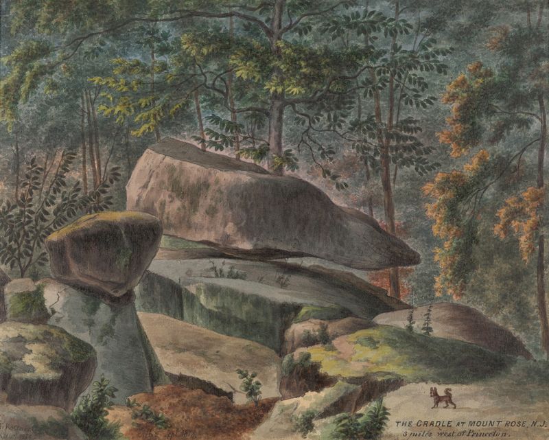 Landscape of Cradle at Mount Rose, N.J. by Augustus Köllner, oil painting