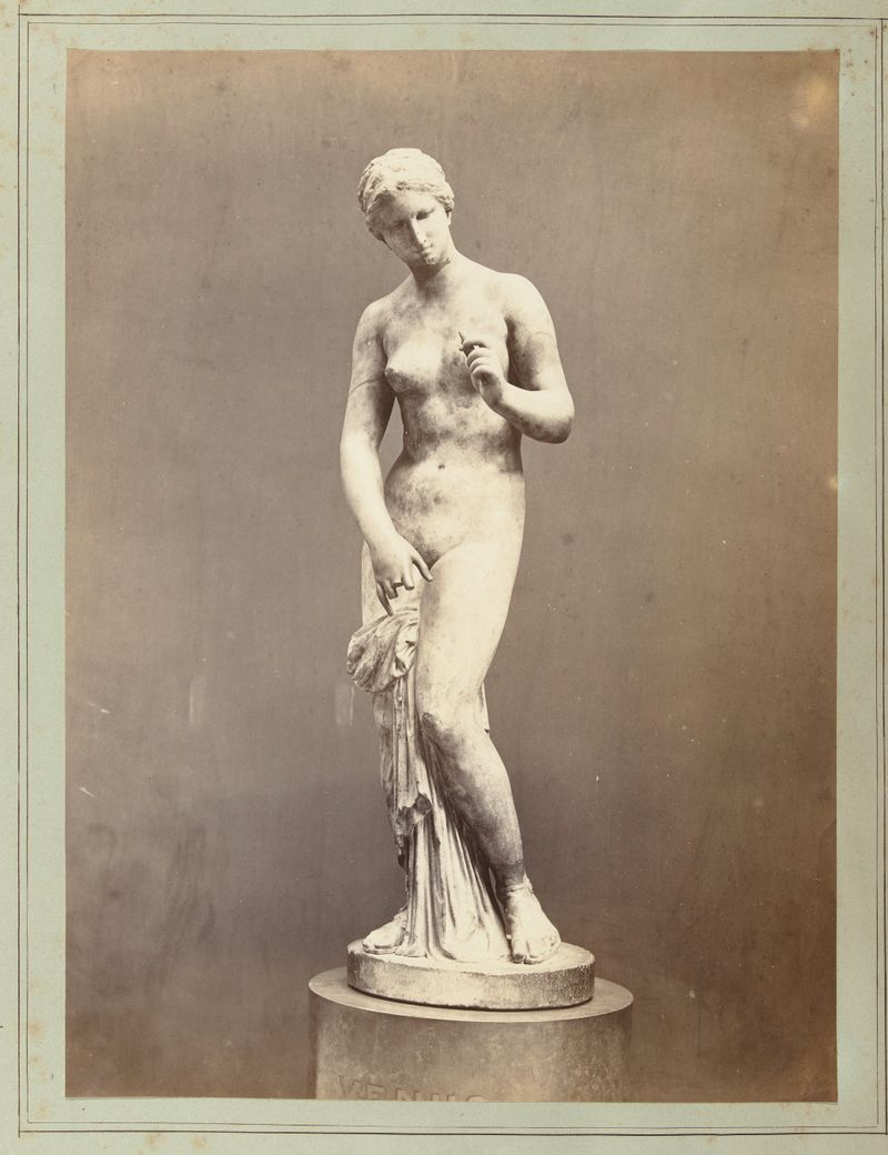 Escultura neoclásica de Venus en álbum de un artista desconocido