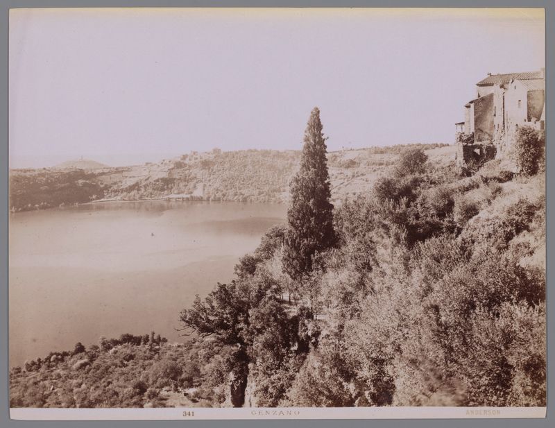 Landscape of Genzano di Roma, Italië, albumen print by Anderson