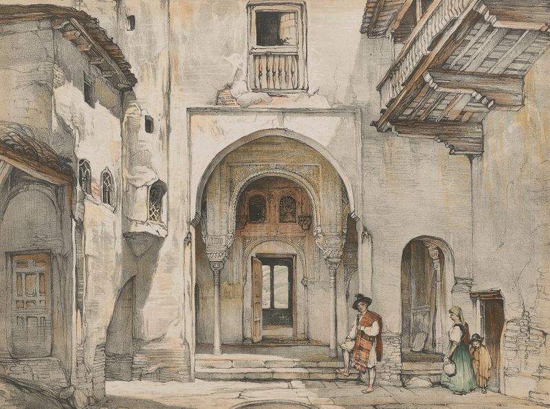 Sketches and Drawings of the Alhambra, ink on paper by John Frederick Lewis