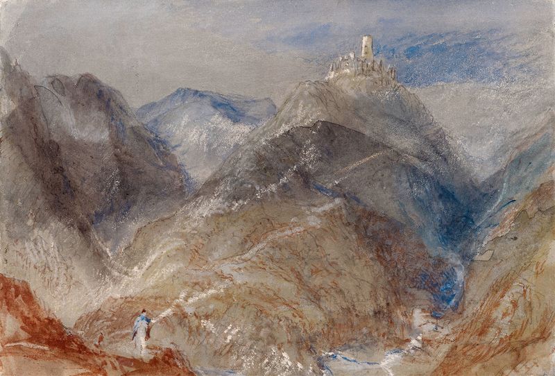 Castelo em Altura perto de Genebra, pintura a óleo de Joseph Mallord William Turner