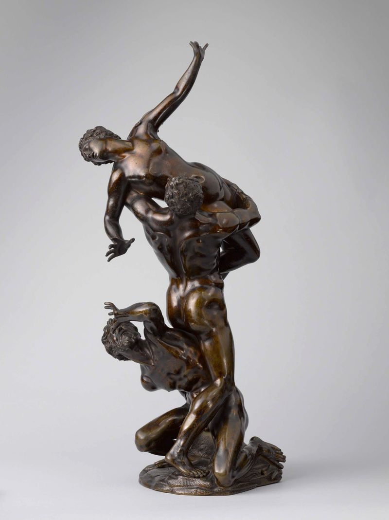 Bronze sculpture by Giambologna depicting intertwined figures in The Rape of a Sabine Woman