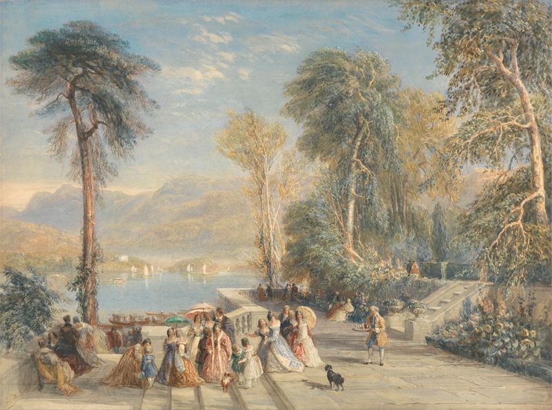 Windermere During the Regatta, acuarela sobre papel de David Cox