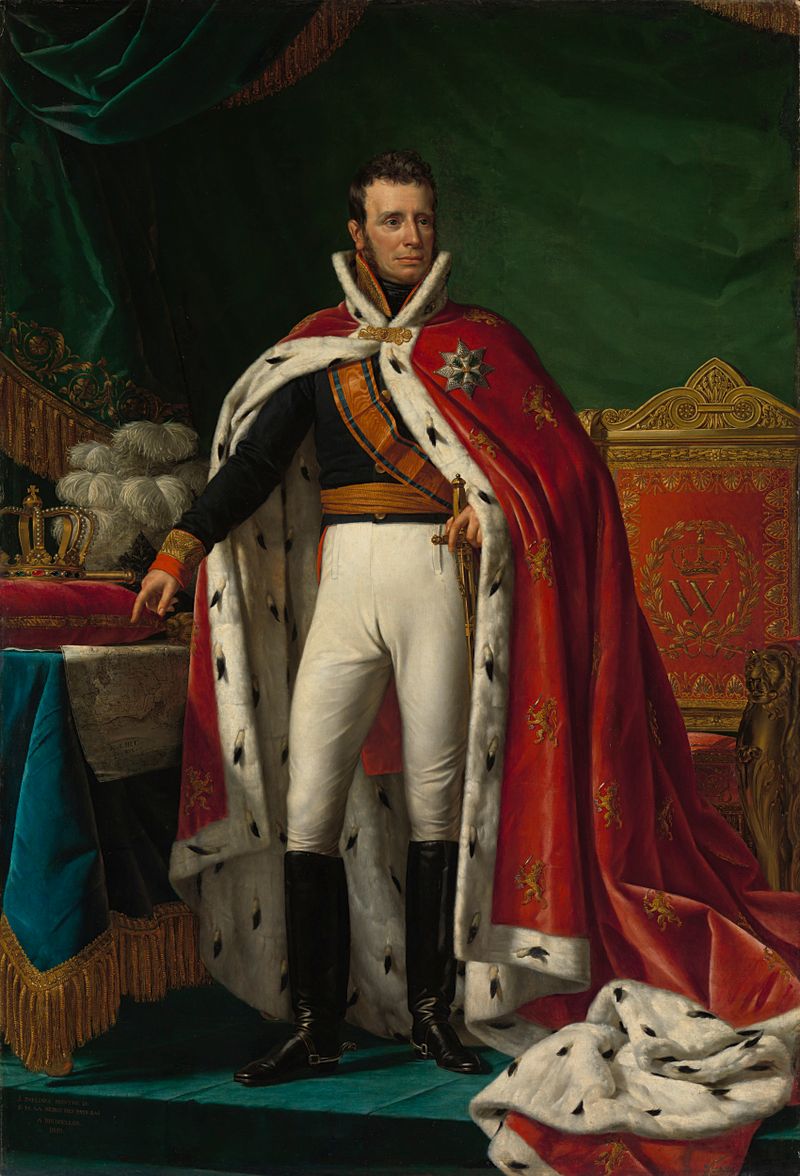 Guillermo I en uniforme de gala, óleo sobre lienzo de Joseph Paelinck