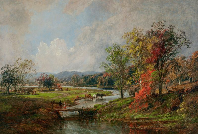 Paisaje de otoño óleo de Jasper Francis Cropsey