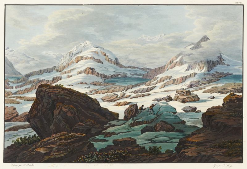 Paisagem com águas luminosas de Johann Ludwig Bleuler, meio desconhecido.