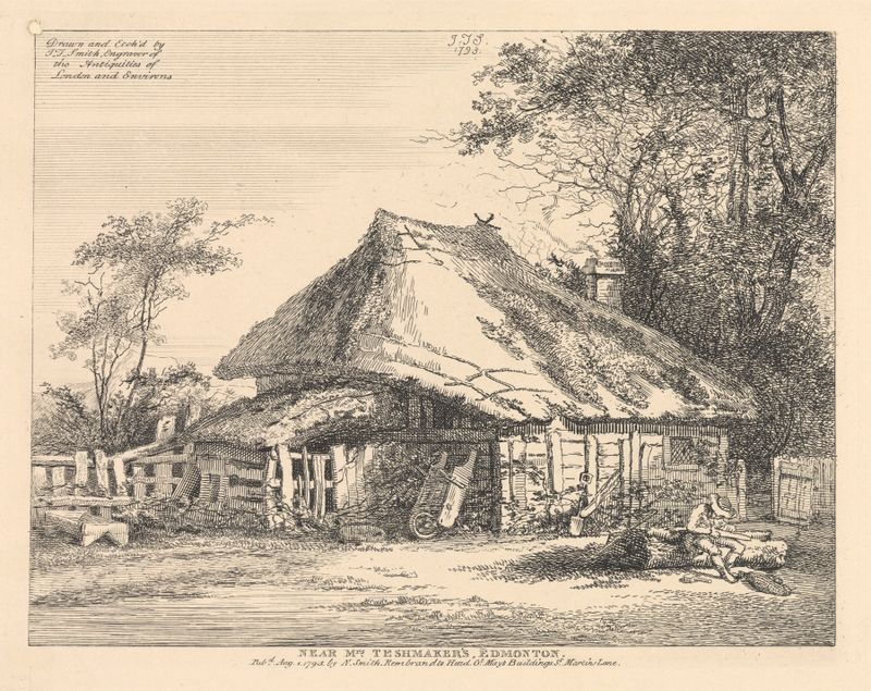 Paisaje con vegetación salvaje de John Thomas Smith, 1795