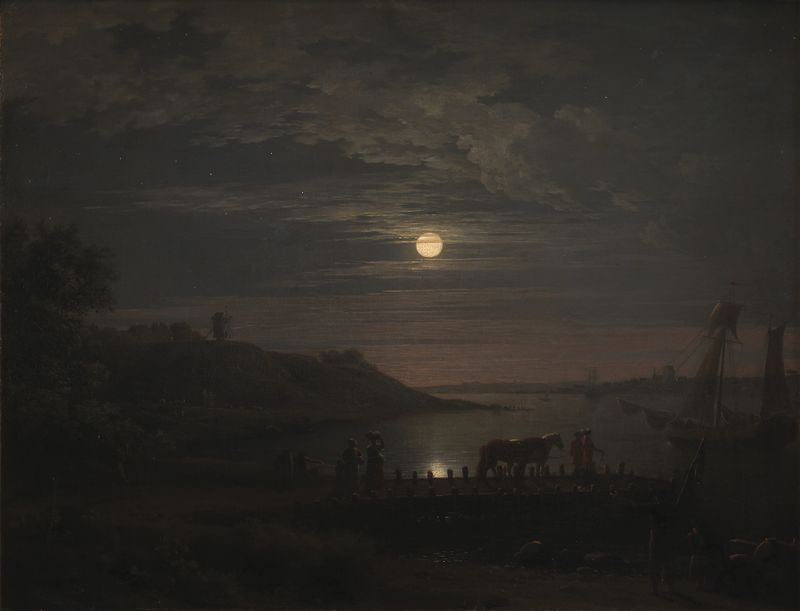 The Crossing over the Little Belt at Snoghøj, oil on canvas by Jens Juel