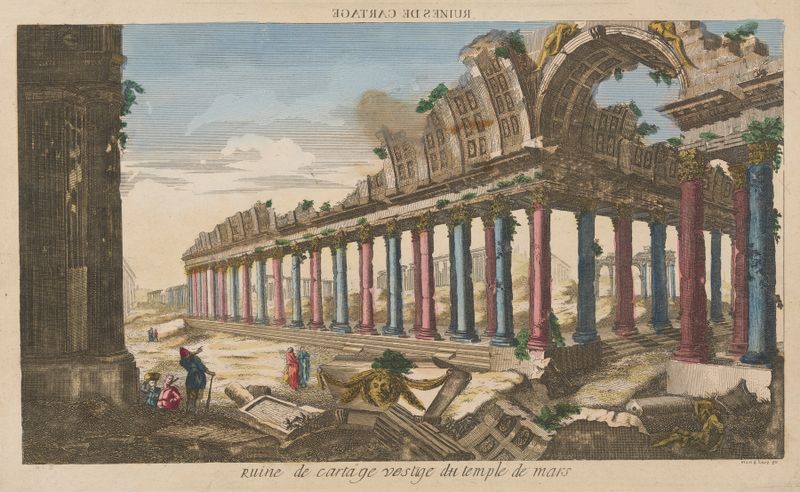 Ruin of Carthage, restos del templo de Marte por Unknown Artist, medio desconocido