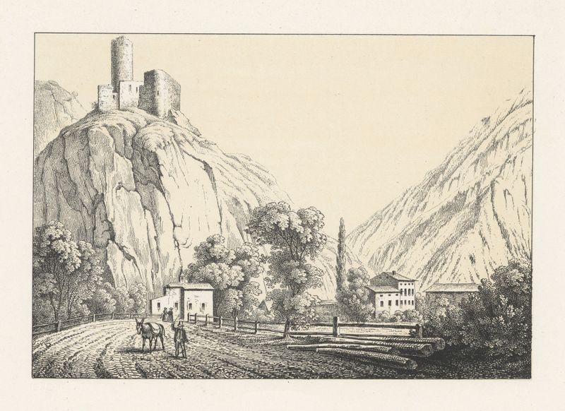 Paisaje de Johann Friedrich Wagner, pintura al óleo que representa colinas suaves y colores suaves.