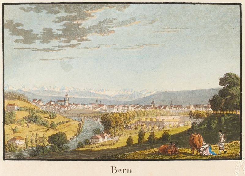 Paisagem com um vazio central, óleo de Jakob Samuel Weibel