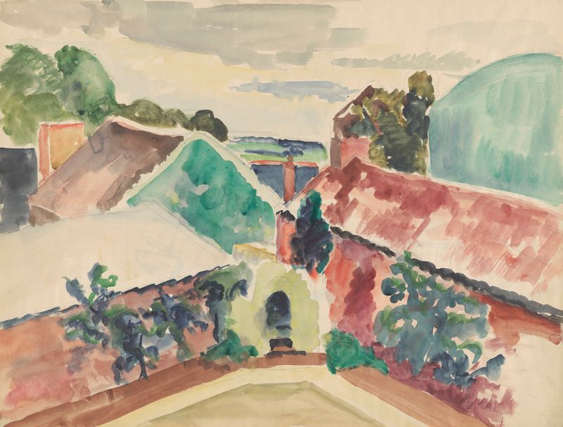 Drawing by Frederick Porter, featuring delicate lines and soft shadows in a sketchbook