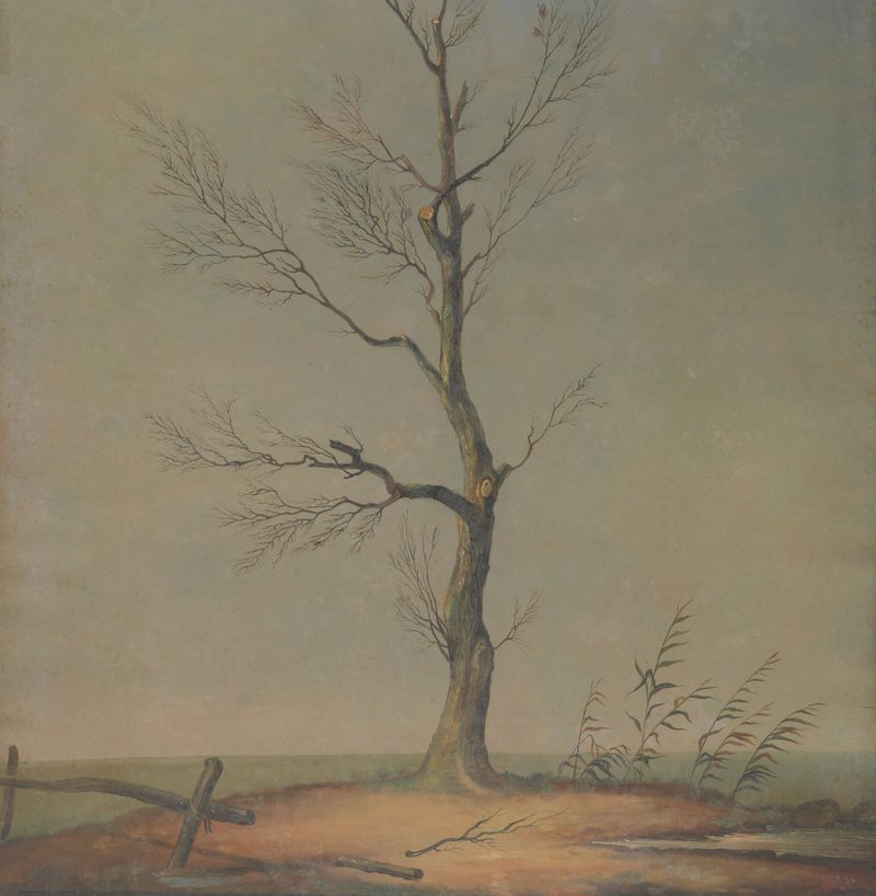 Landscape by Eugène Joseph Verboeckhoven, oil on canvas showing rolling hills under soft light.