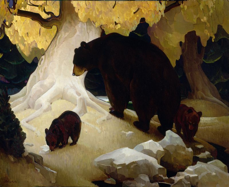 Fall in the Foothills, óleo sobre tela de William Herbert Dunton, retratando uma paisagem de outono.