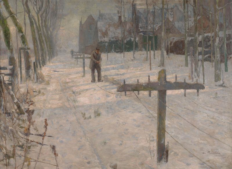 Rope-makers on The Ramparts, oil on canvas by Albert Baertsoen