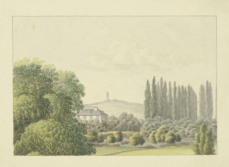 Arquitectura de una casa al atardecer de Ferdinand Fellner, medio desconocido