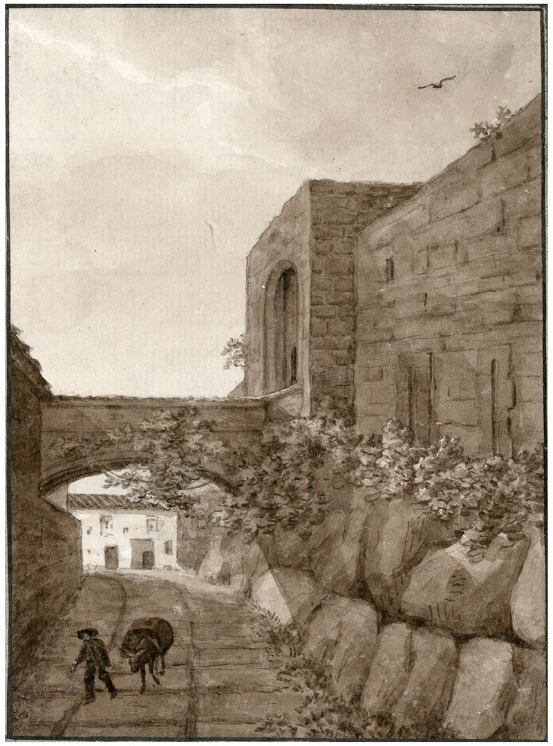 Paisagem de Gezicht te Valencia por Otto Howen, óleo sobre tela