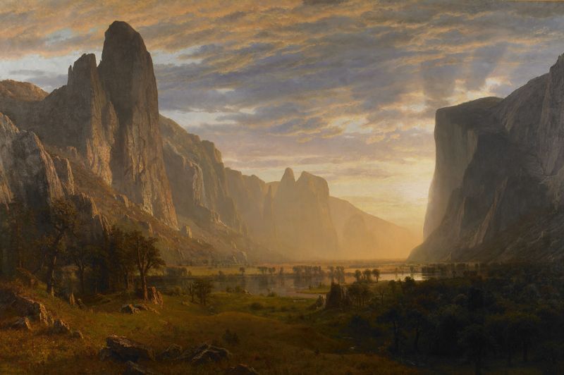 Looking Down Yosemite Valley, California, oil on canvas by Albert Bierstadt