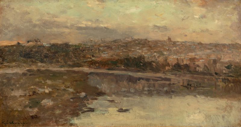 L’Allier à Pont-du-Château by Albert Lebourg, impressionism, landscape painting