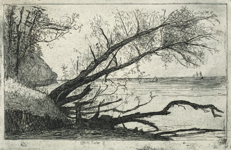 Lake Shore, Cleveland de Otto Henry Bacher, impressionismo, paisagem