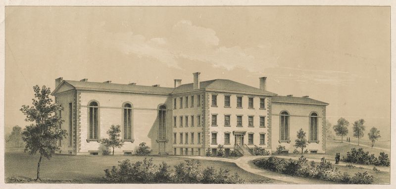 Architecture of New jail and keeper’s house in South Boston by John H. Bufford's & Sons