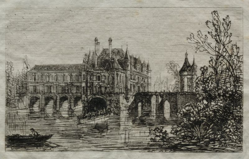 Château de Chenonceau by Maxime Lalanne, realism, architecture