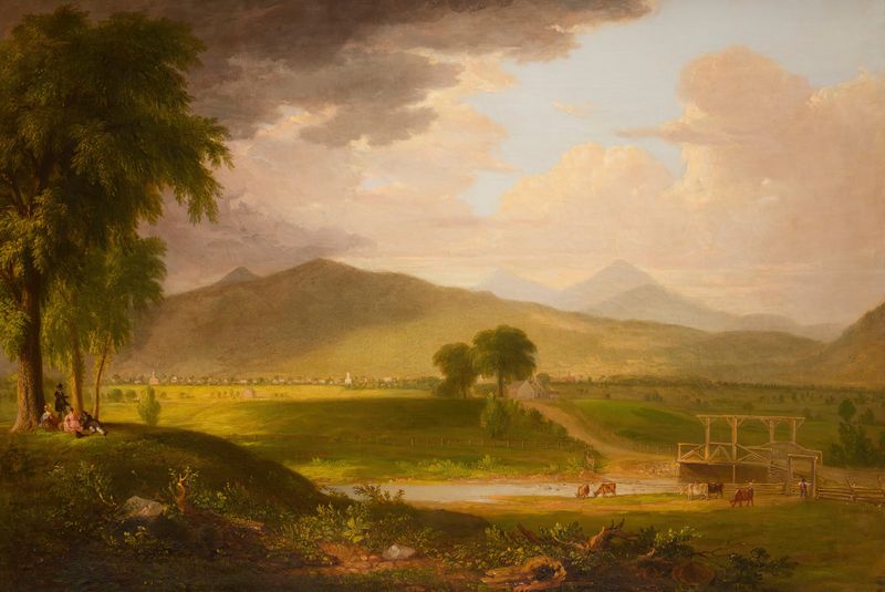 Paisagem de Rutland, Vermont, pintura a óleo de Asher Brown Durand