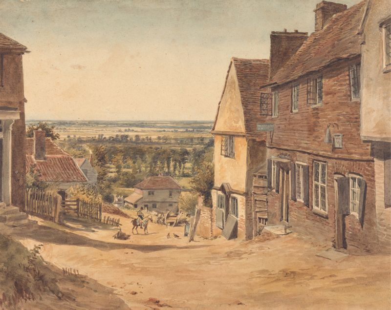 Dagnall Lane, St. Albans, watercolor on paper by William Henry Hunt