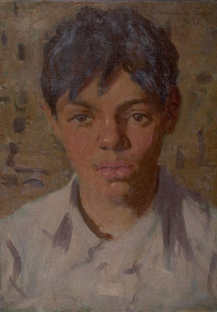 Retrato de un niño, óleo sobre lienzo de Denman Waldo Ross