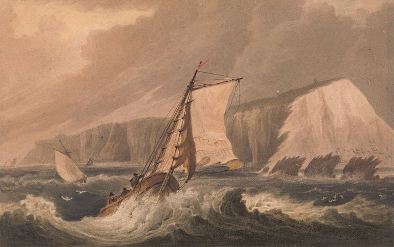 Landscape of The Needles, Isle of Wight by Frederick Calvert, unknown medium