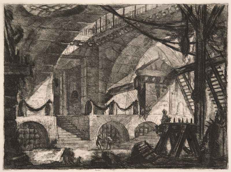 The Sawhorse de Giovanni Battista Piranesi, estructura de madera, 1761