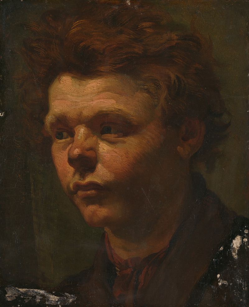 Portrait Study by Matthijs Maris, oil on panel depicting an ethereal figure with soft brushstrokes.